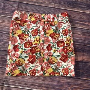 LOFT Floral Print Women's Skirt Size 4